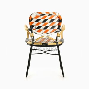 Kiku Rattan Outdoor Bistro Chair rear