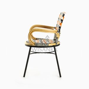 Kiku Rattan Outdoor Bistro Chair side