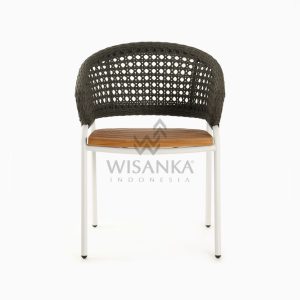 Rio Outdoor Rattan Arm Chair White front