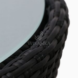 Patio Furniture Outdoor Rattan Table C With Glass Detail 2