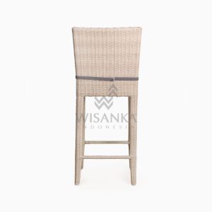 Victoria Bar Chair with Seat Cushion outdoor rattan furniture rear