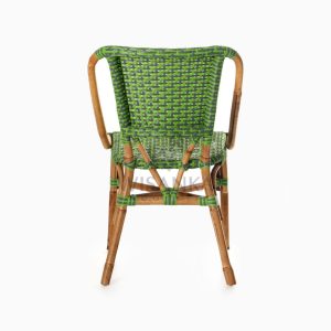 Yori Outdoor Rattan Bistro Chair rear