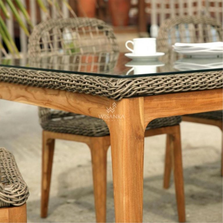 Tropical Dining Set - Outdoor Rattan Patio Furniture detail (2)