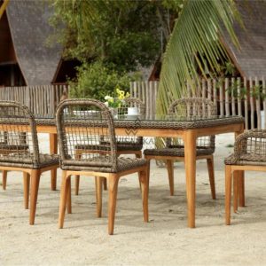 Tropical Dining Set - Outdoor Rattan Patio Furniture detail (4)
