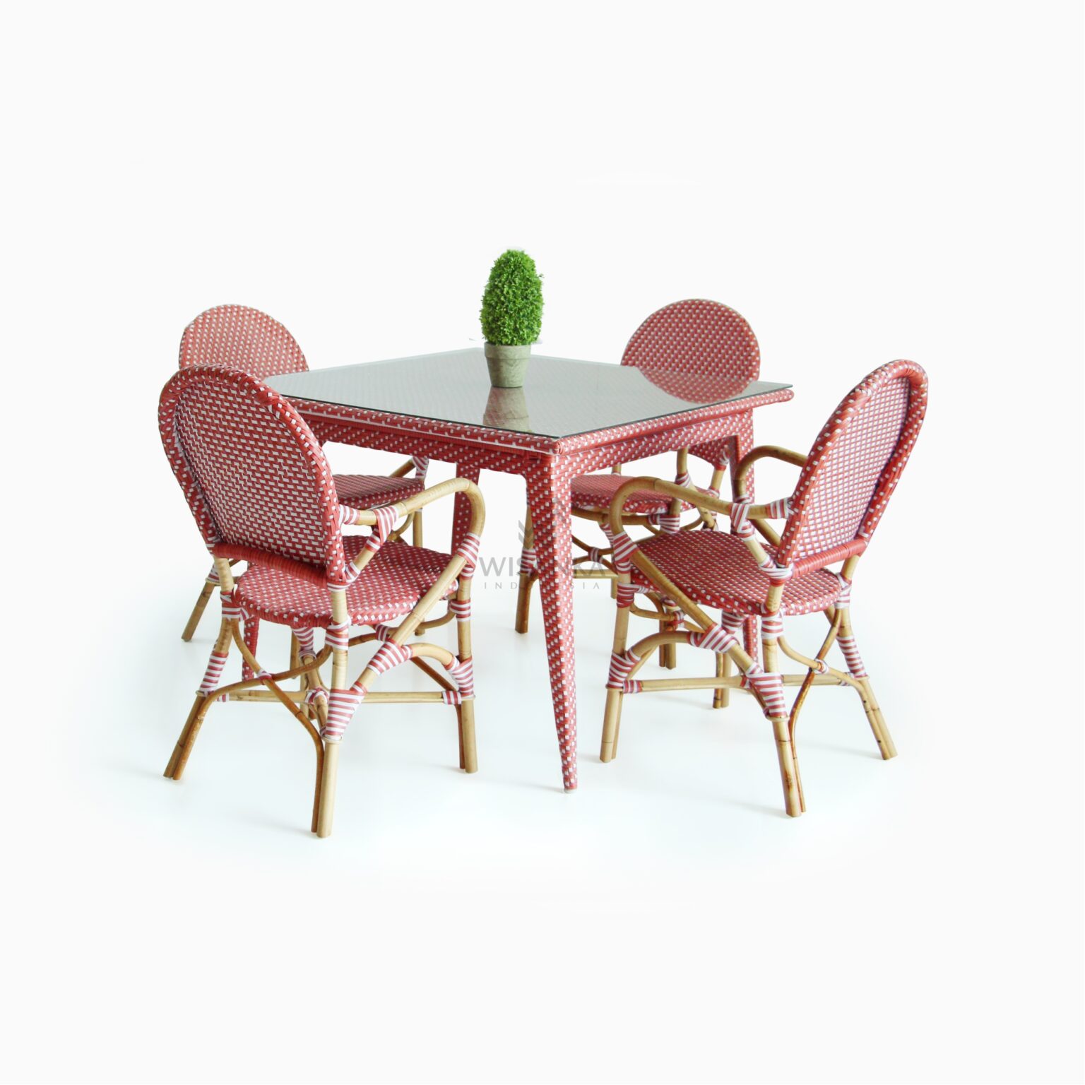 Clementine bistro chair with Joe Dining Table - Rattan Garden Furniture