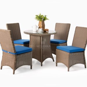 Stone Dining Set - Outdoor Rattan Patio Furniture