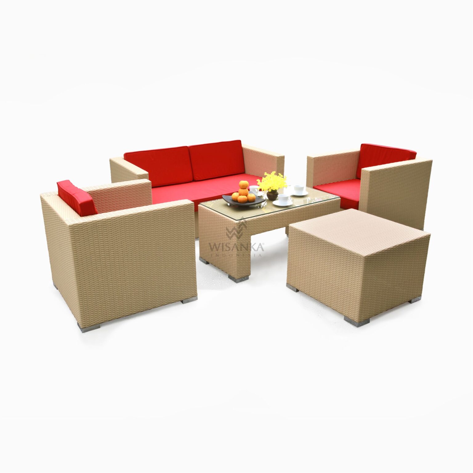 Benneton Living Set - Garden Rattan Cube Set