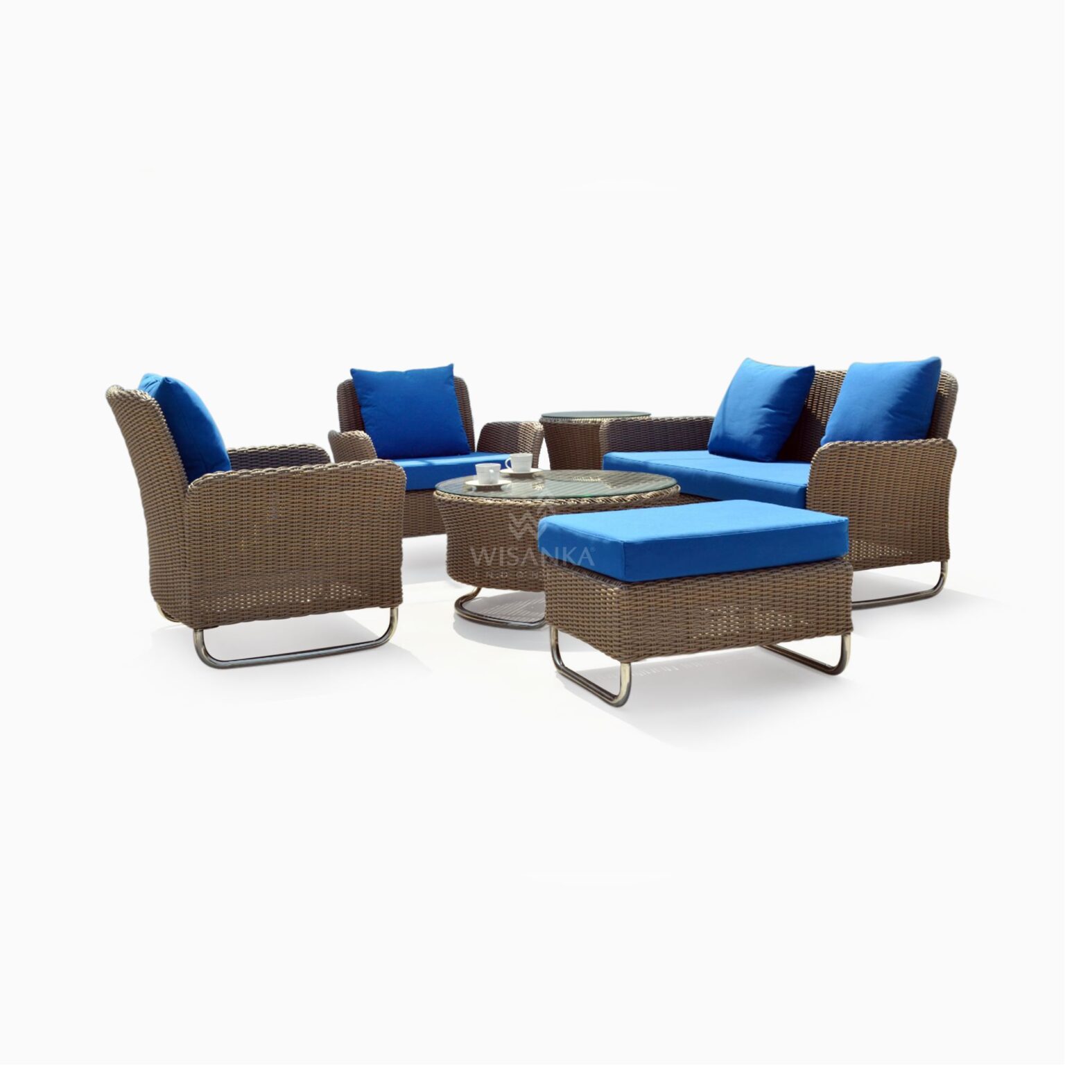 Chalta Living Set - Brown Patio Rattan Furniture Outdoor