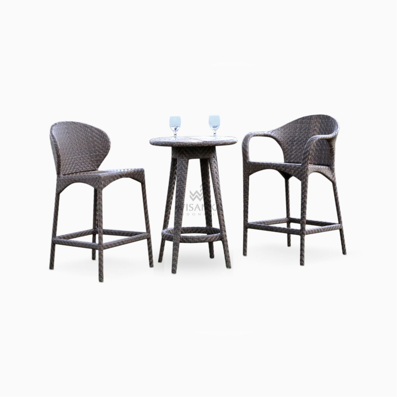 Eurika Bar Set - Outdoor Wicker Bar Furniture with Stool