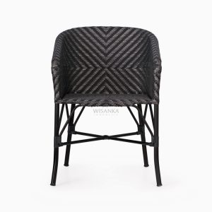 Uma Bistro Chair - Patio Arm Dining Chair - front