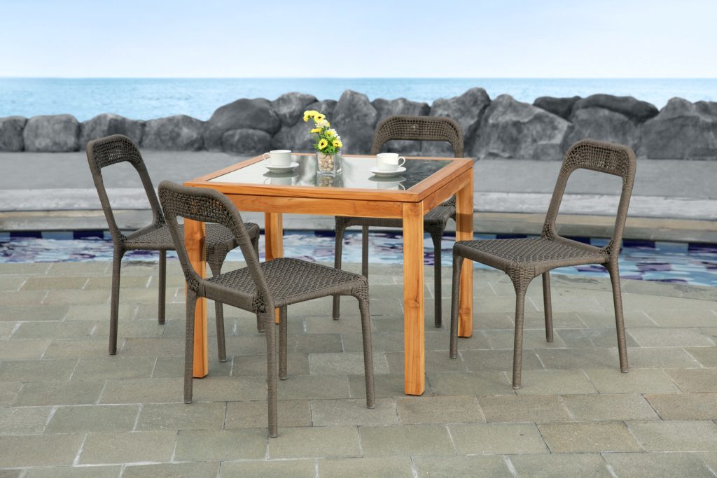 Lagu Rope Outdoor Dining Chair and Table Set