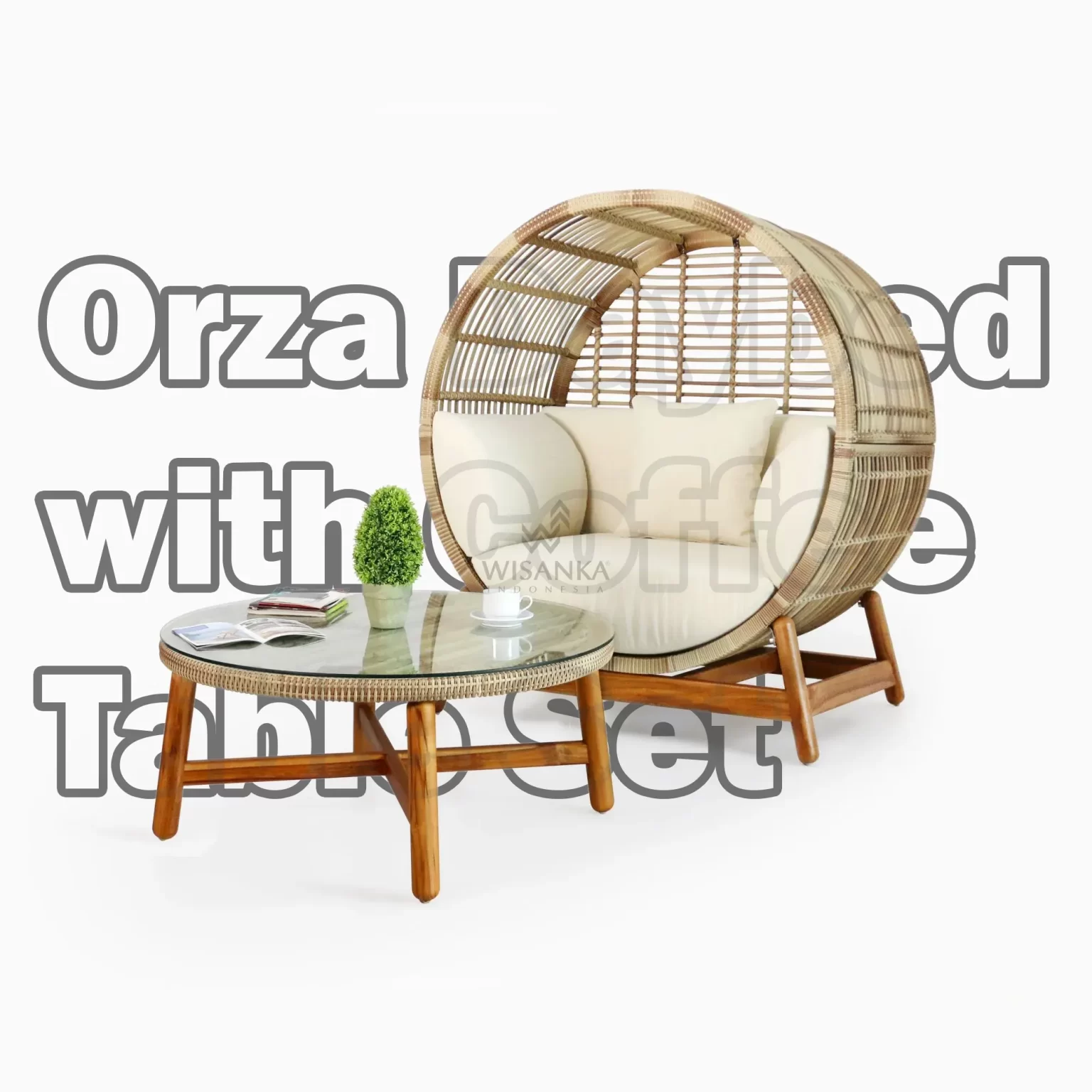 Relax in Style Daybed with Coffee Table Set, Your Perfect Wicker Patio Furniture